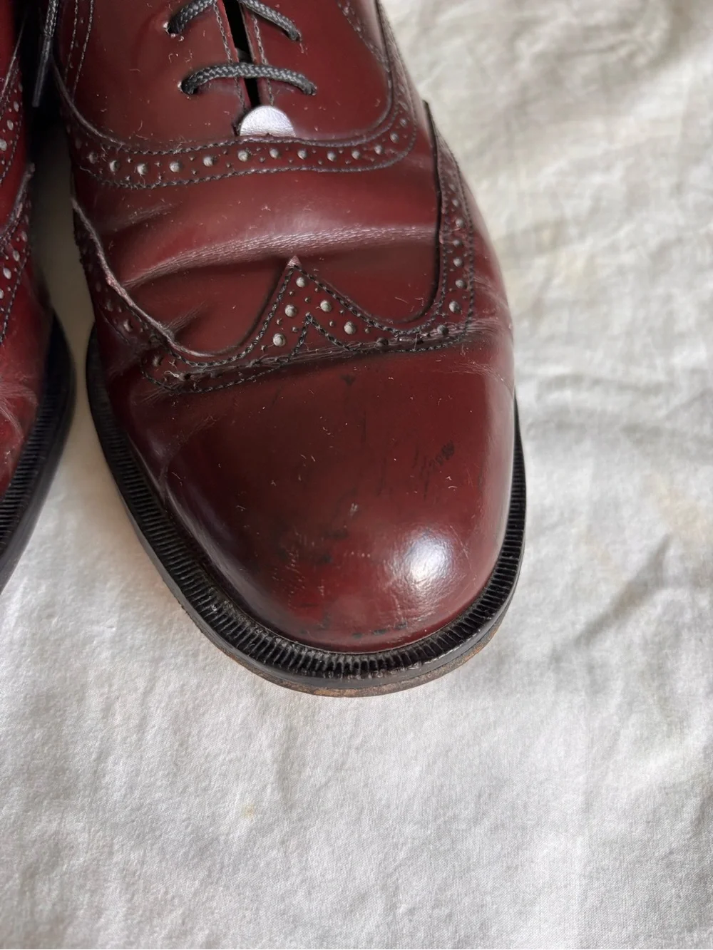 Vintage Cole Haan Burgundy Wingtip Oxford Dress Shoes • Size 11.5